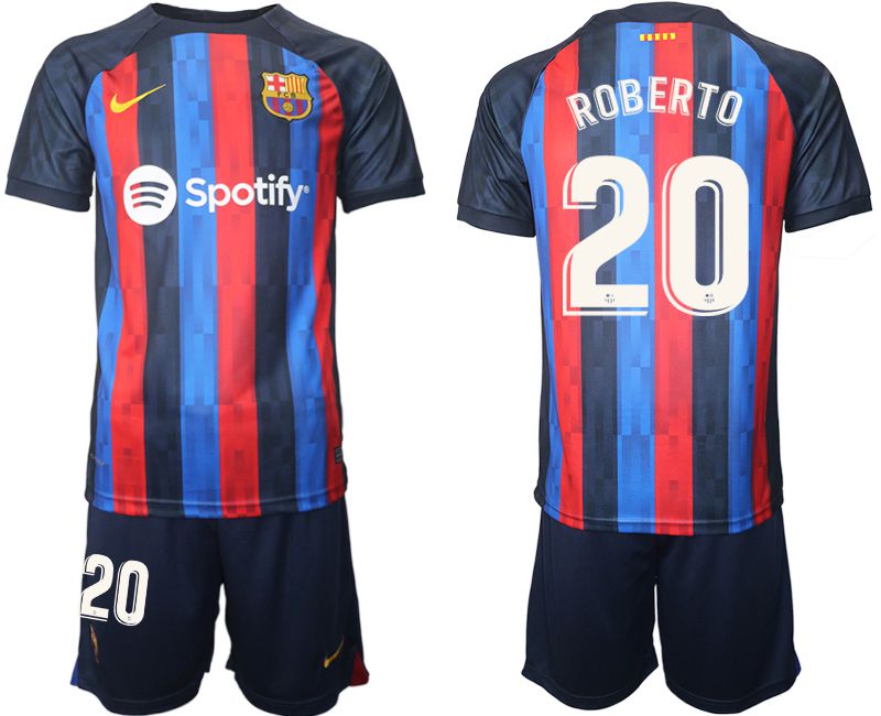Men 2022-2023 Club Barcelona home blue #20 Soccer Jersey